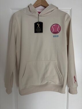 Baseballism Graphic Cream Hoodie Sweater